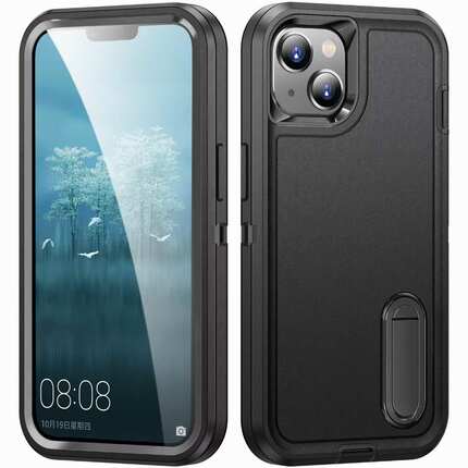 加厚硅胶防摔铠甲手机壳16适用苹果13promax全包外壳iPhone17软胶11三合一12磨砂防滑14/15保护套13mini支架