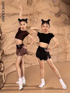 Dancebaby林意涵同款 高级舞蹈上衣DAS489X 拉丁舞服练功服2024新款