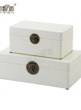 轻奢新中式风样板房间卧室装饰品