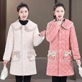 保暖棉罩衣时尚 新款 棉衣加绒加厚款 棉服学生成人女可爱家居服外套