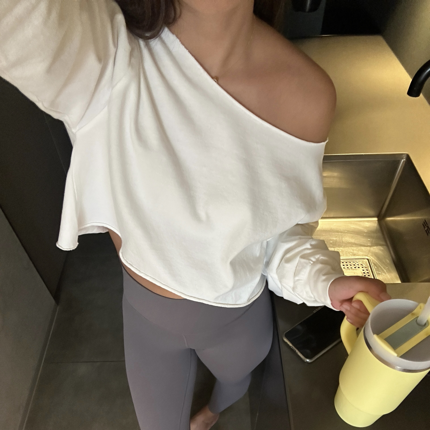 美式辣妹春秋新款BM风格纯色卷边复古减龄短款长袖薄款卫衣