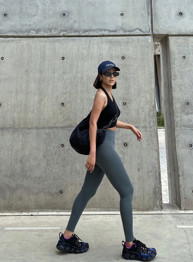 多色肯豆弹力薄款蜜桃臀运动休闲高腰瑜伽裤打底裤鲨鱼裤可改长短