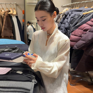 长袖衬衫女2026春秋新款国风新中式轻奢减龄洋气复古休闲宽松上衣