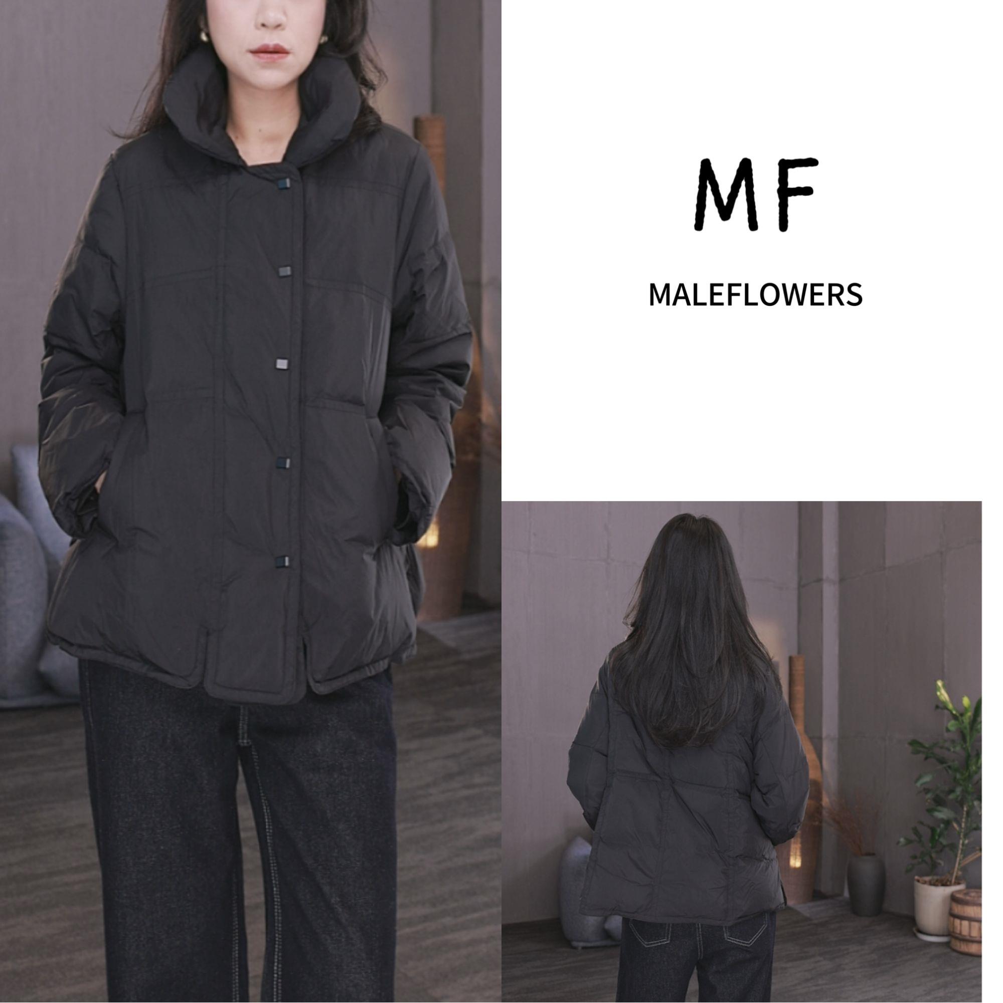 东倪MF 冬季时尚加厚翻领羽绒服国标90白鸭绒休闲外套 85D25116