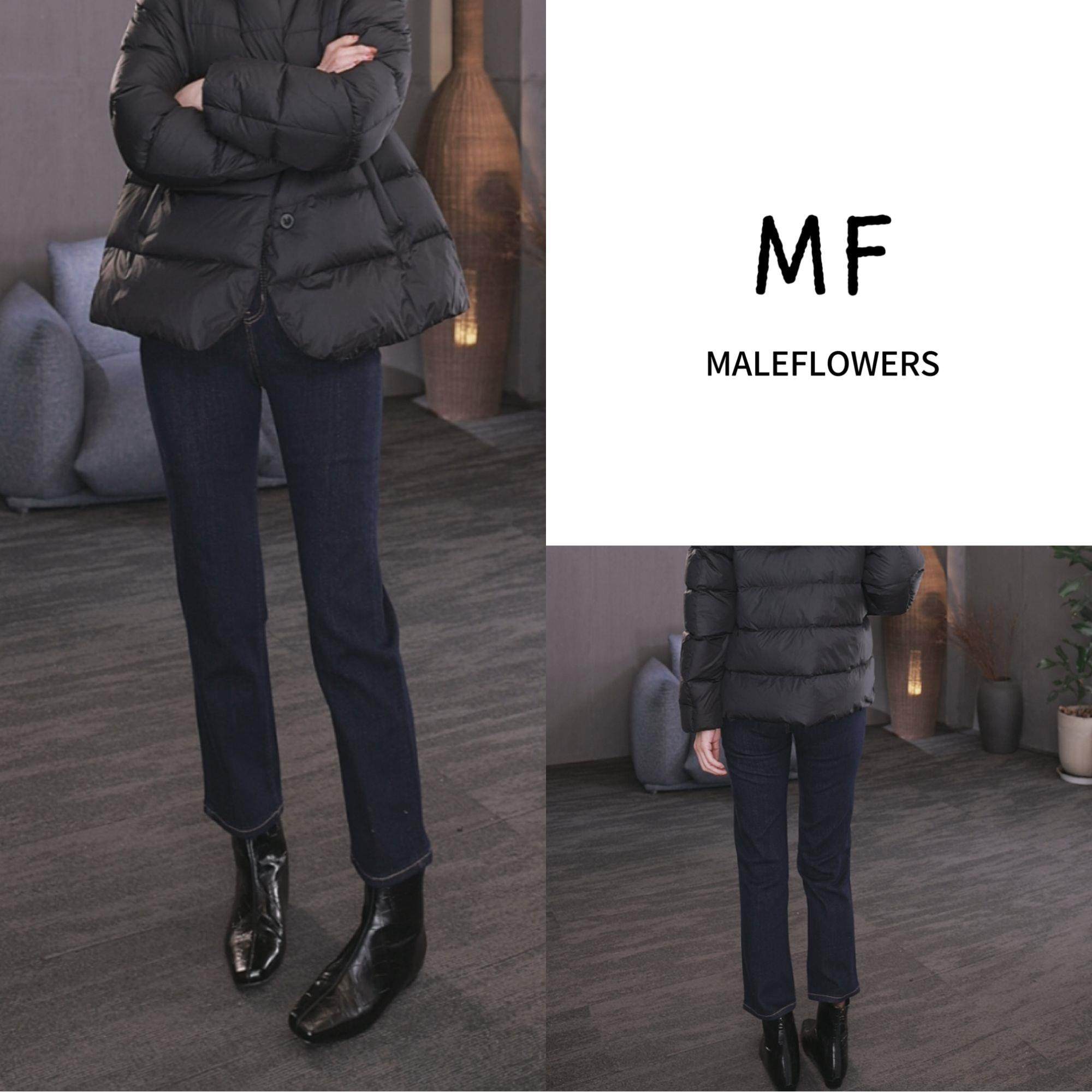 东倪MF 四面弹烟管裤高腰牛仔裤女裤秋冬款直筒百搭弹力 85D30035