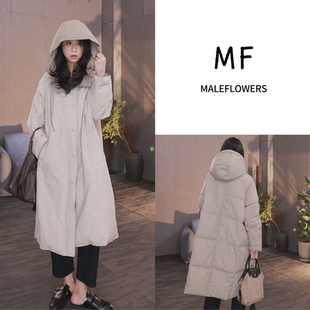 85D25105 羽绒服 东倪MF 90白鸭绒两面穿连帽百搭休闲通勤中长款