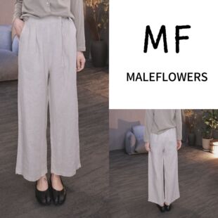 86A8828 女显瘦新款 早春简约百搭亚麻100休闲裤 东倪MF