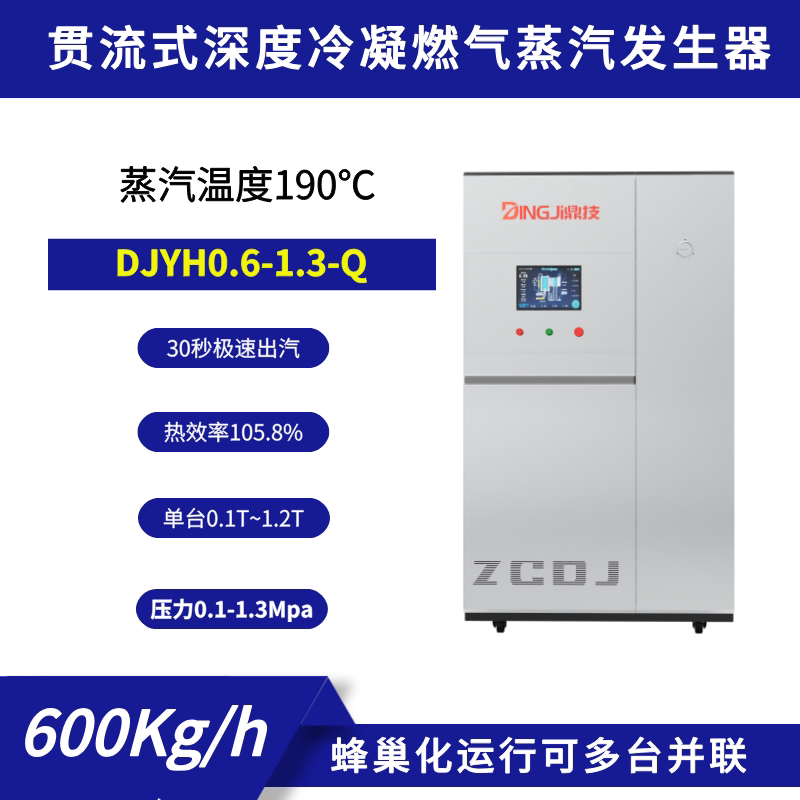 600kg/h全预混天然气蒸汽发生器