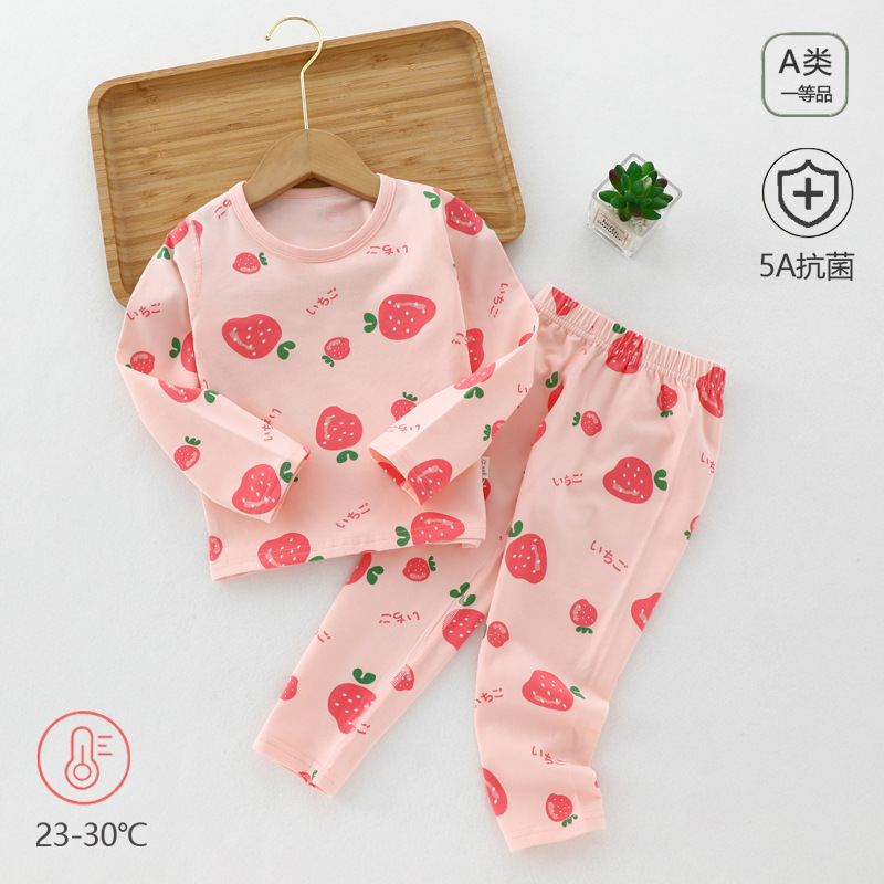 儿童莱卡秋衣秋裤套装纯棉无骨