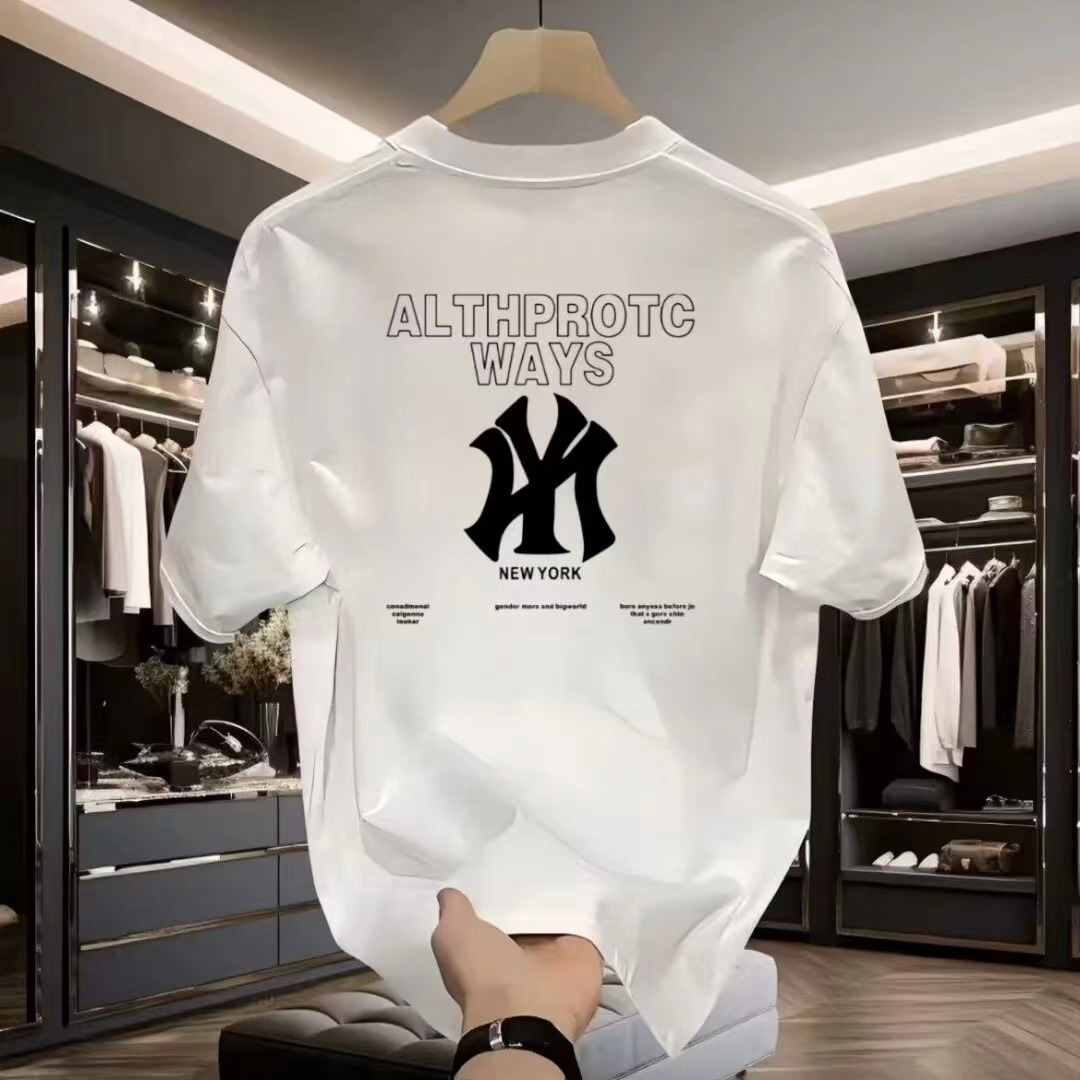 【一折专区】奥特莱斯专柜美式重磅短袖T恤宽松夏季圆领上衣