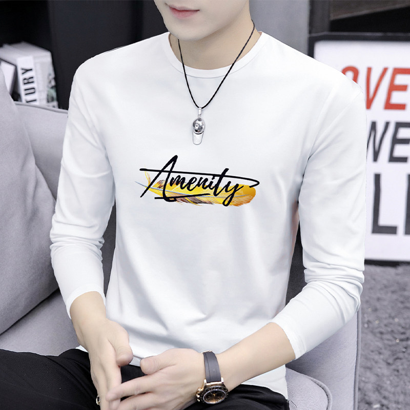 潮流纯棉长袖t恤春秋季薄款内搭秋衣时尚男装上衣服体恤衫青年潮