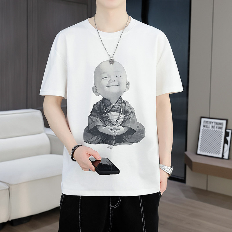 冰丝大码宽松短袖t恤男