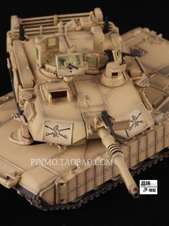 高档Panzerkampf 铁流成品1/72美国 M1A2 TUSK2 M1主战坦克 沙色