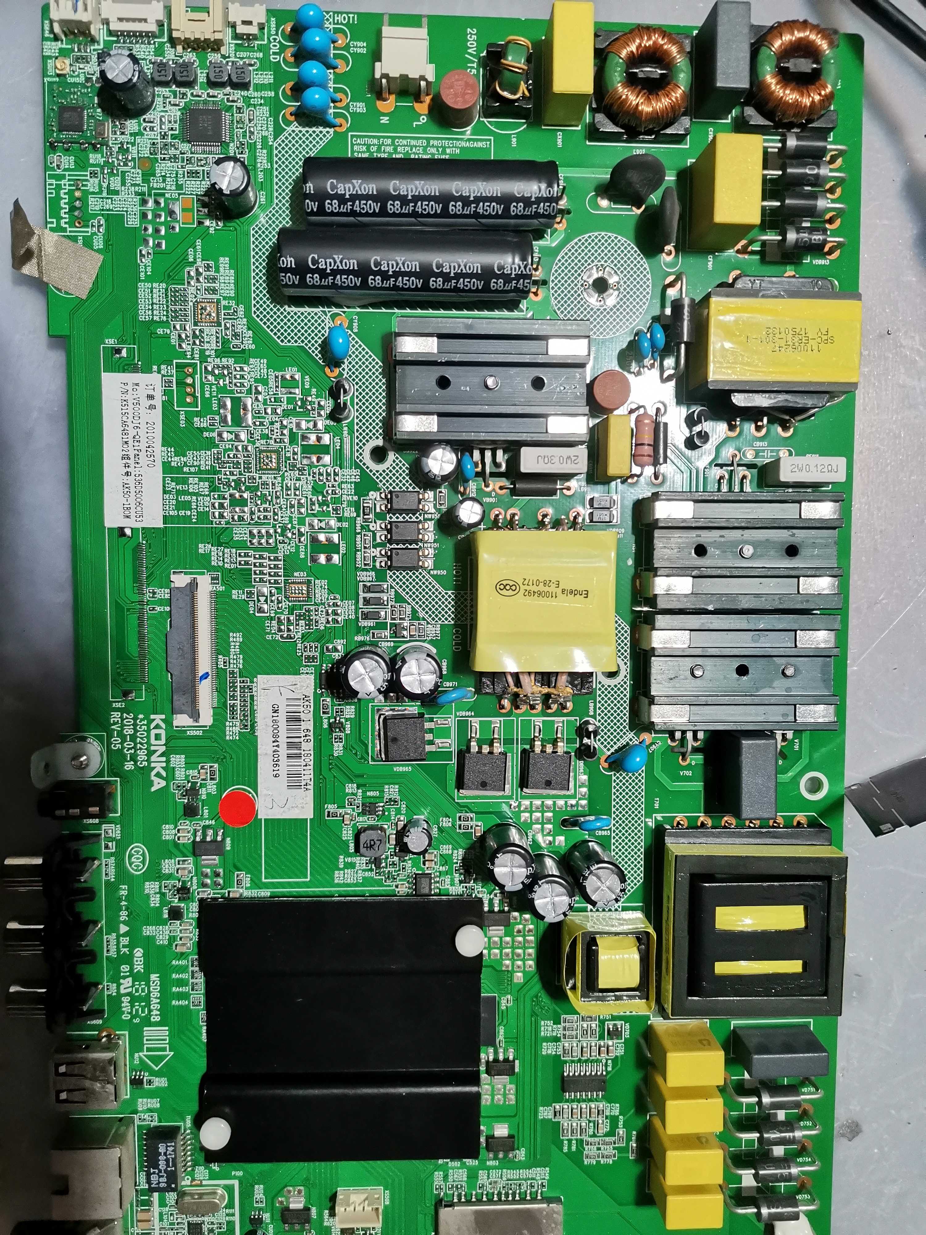 维修LED50K510 AK50 V58U死机，EMMC软件备份MSD6A648 35022965