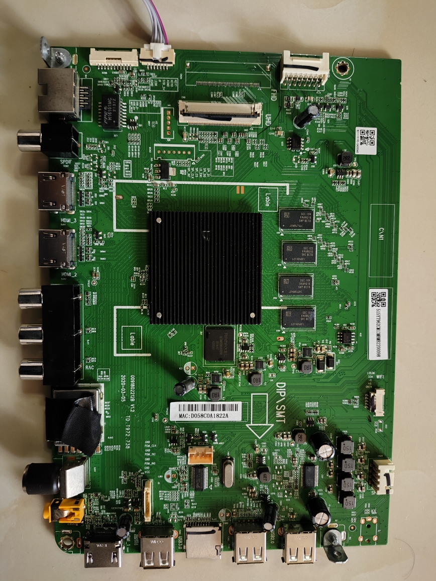 维修海尔65R5 65V81 LU55H91 0091802212B V1.2 TD.T972.738 emmc