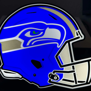 NFL海鹰橄榄球头盔灯箱创意桌面壁挂led可充电氛围灯