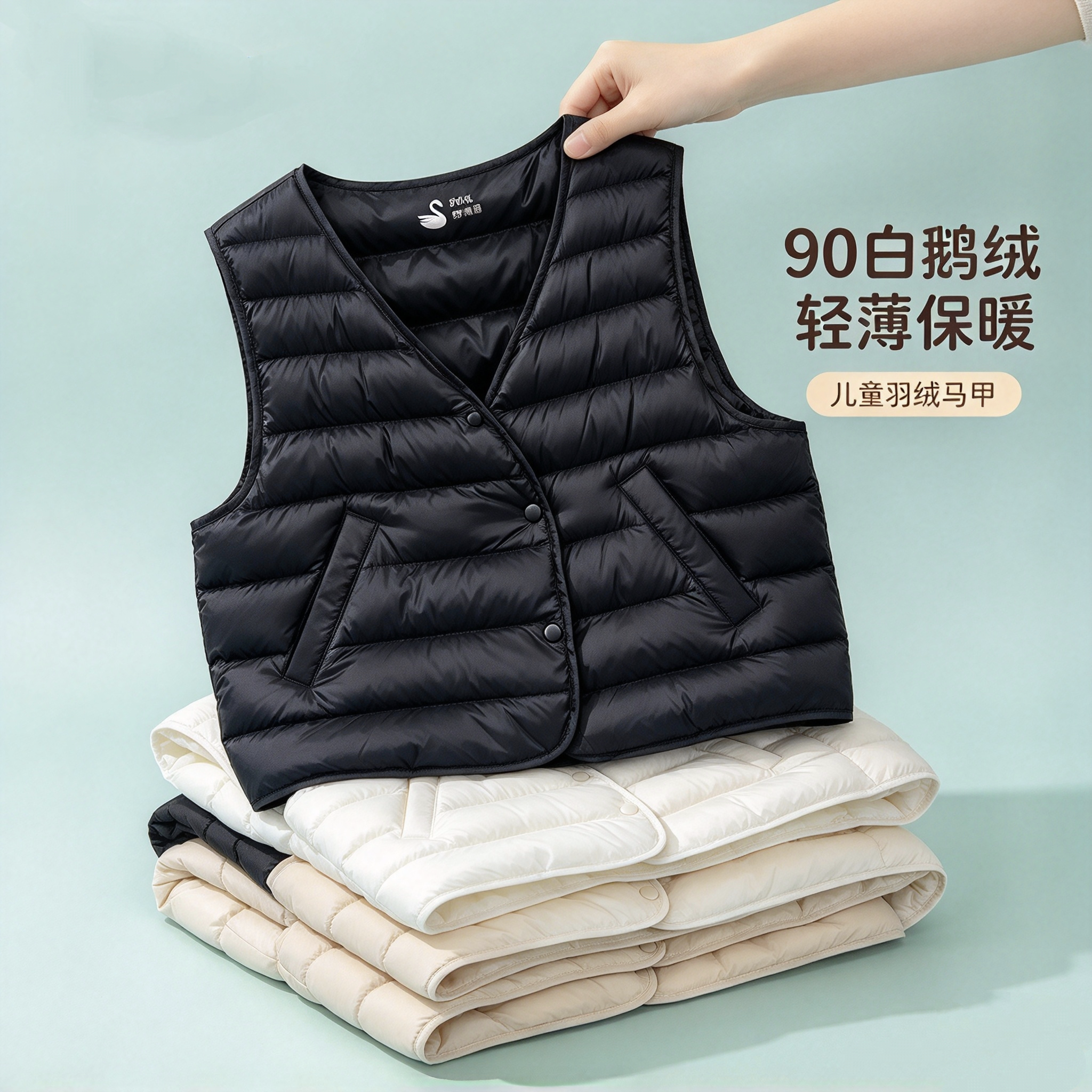 90白鹅绒搭校服神器亲子内胆马甲