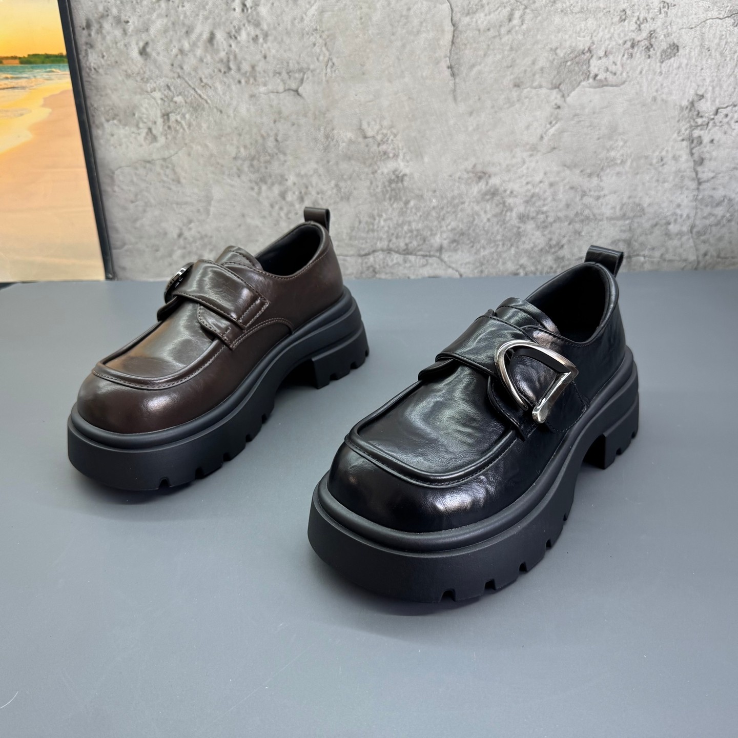 2026春季新款撤柜断码新款圆头套脚厚底增高英伦风乐福鞋单鞋女鞋,女鞋,乐福鞋（豆豆鞋）,淘宝优惠券,粉丝福利购,淘宝优惠卷