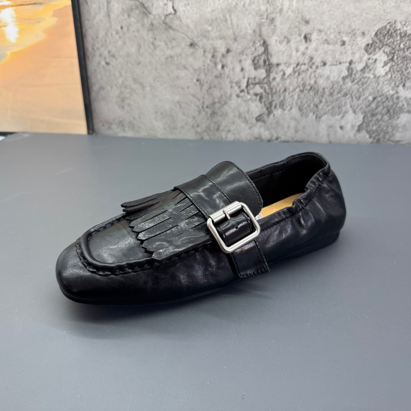 2026春季新款撤柜断码真皮圆头套脚流苏内增高牛皮时尚单鞋女鞋,女鞋,深口单鞋,淘宝优惠券,粉丝福利购,淘宝优惠卷