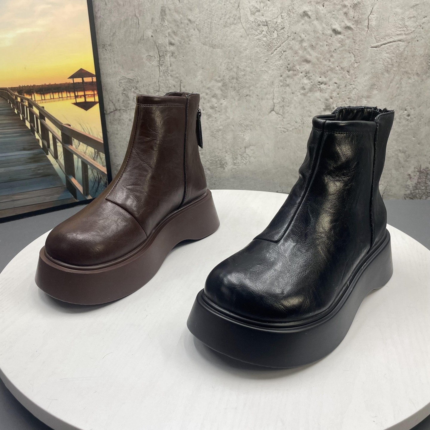 2025新款秋冬季撤柜断码厚底增高英伦户外时尚百搭绒里切尔西靴女,女鞋,切尔西靴,淘宝优惠券,粉丝福利购,淘宝优惠卷