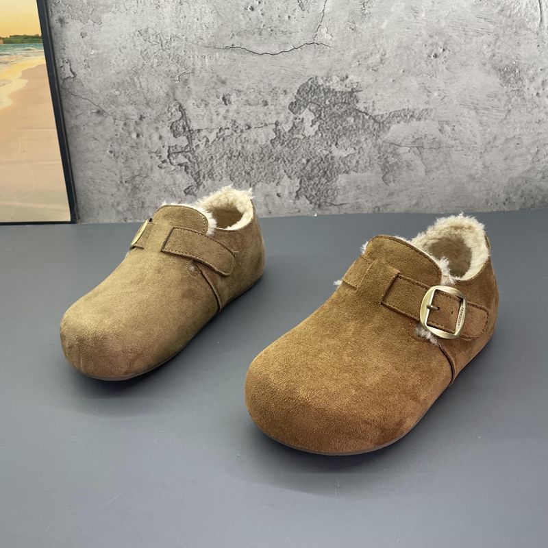 2025撤柜断码秋冬季新款女鞋内增高时尚复古深口勃肯鞋加绒棉鞋