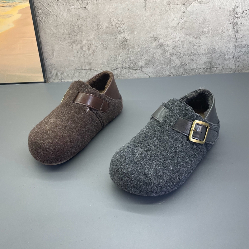 复古加绒勃肯鞋2025撤柜断码秋冬季新款女鞋呢子内增高时尚女鞋