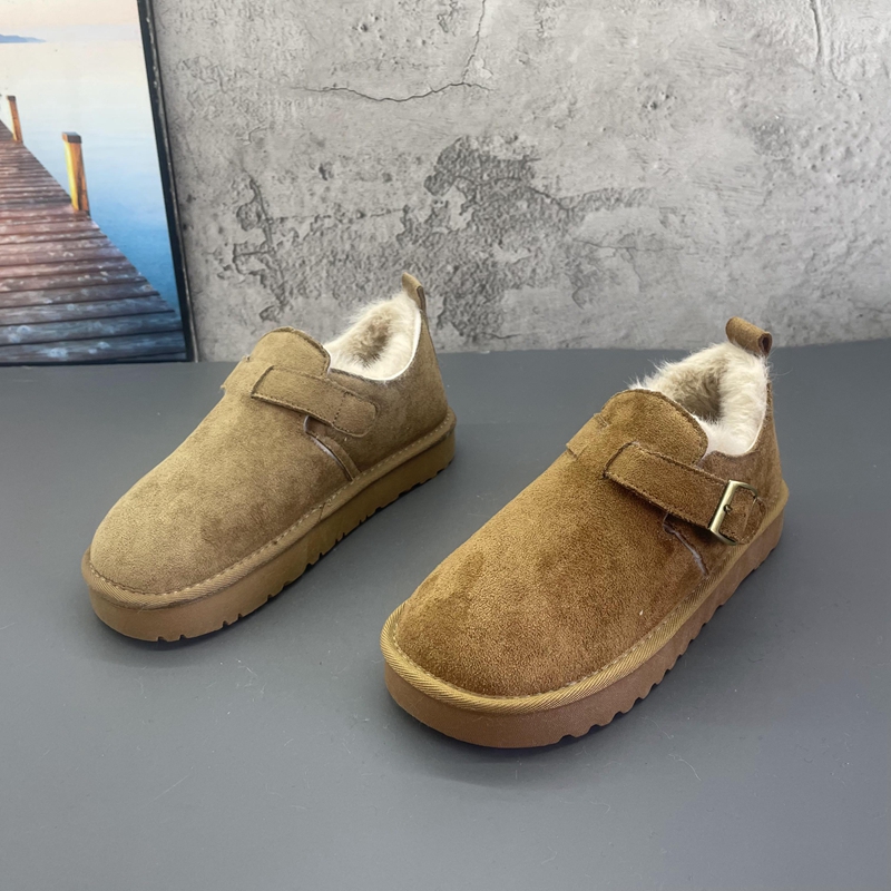 2025撤柜断码秋冬季新款女鞋复古平底加绒保暖雪地勃肯鞋女棉鞋