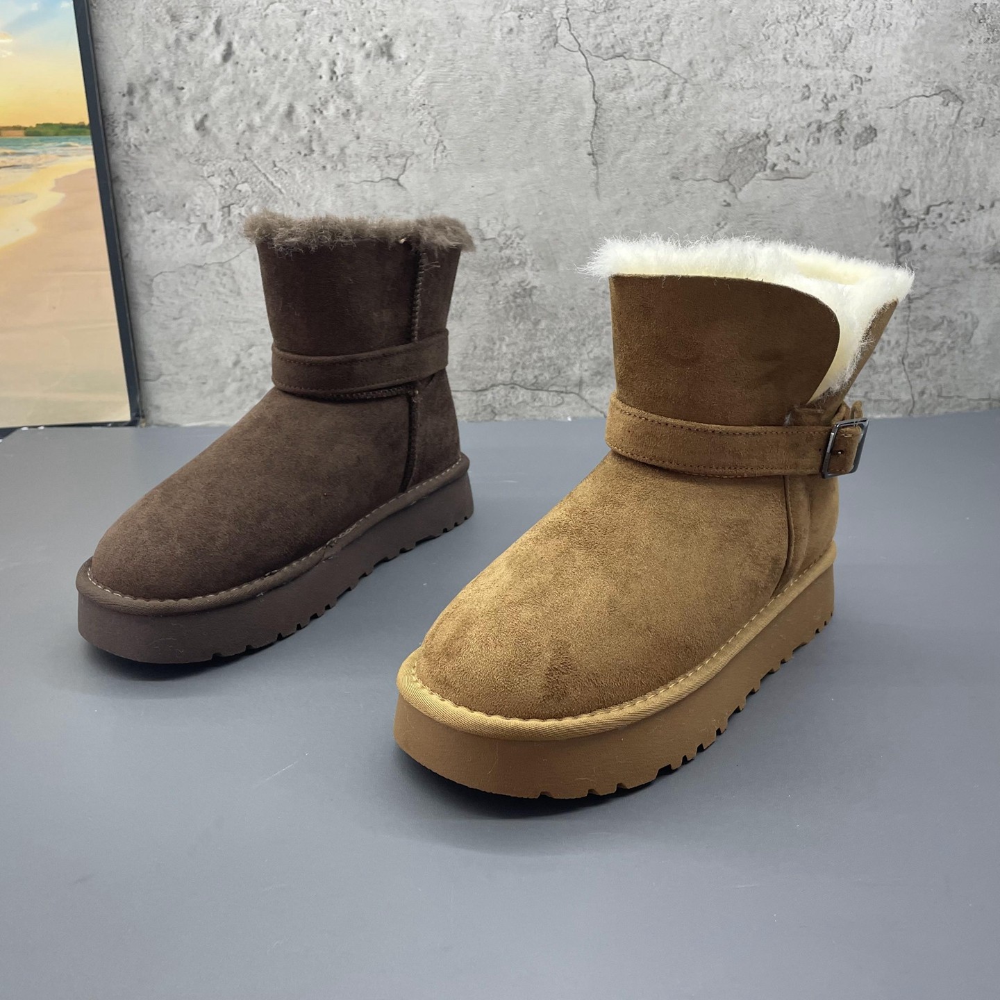 2025新款撤柜断码冬季平底防滑保暖雪地靴舒适高筒东北大棉鞋子女,女鞋,时尚雪地靴,淘宝优惠券,粉丝福利购,淘宝优惠卷