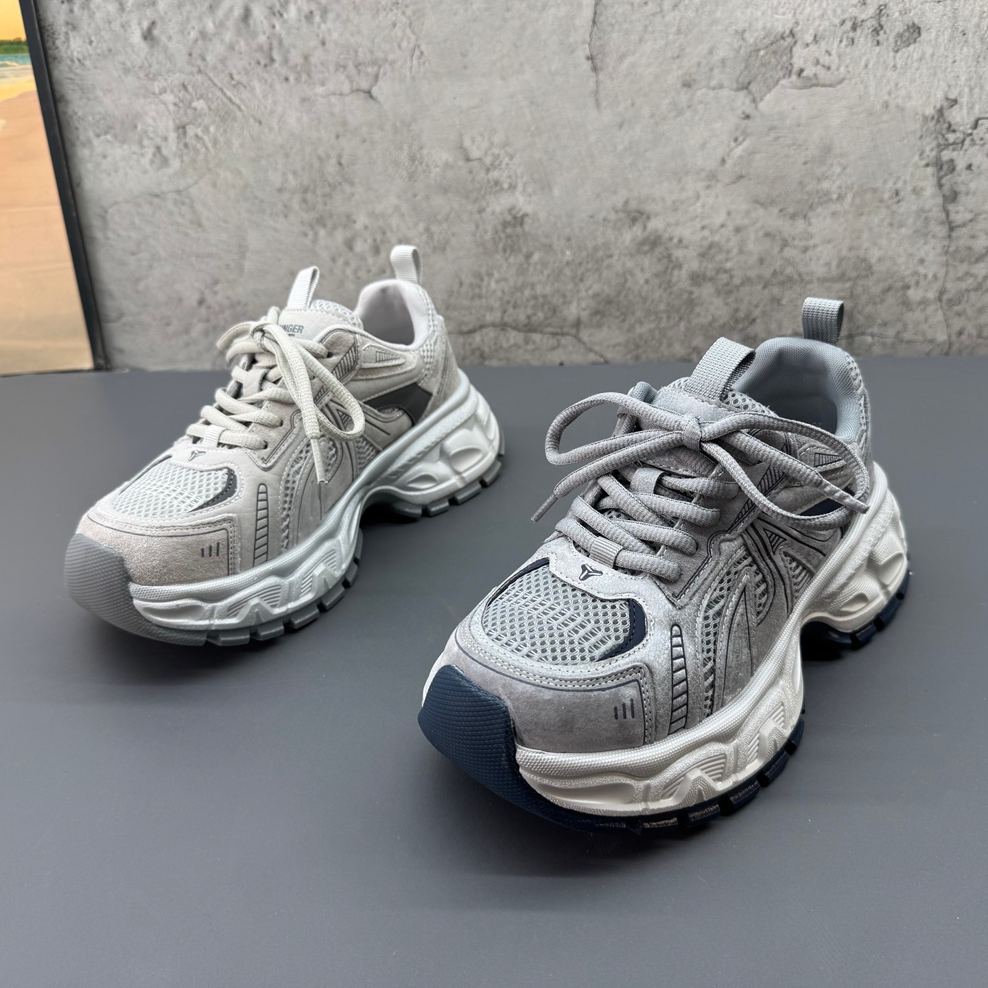 2026春季新款撤柜断码真皮厚底韩版舒适网面透气运动老爹鞋女鞋,女鞋,时尚休闲鞋,淘宝优惠券,粉丝福利购,淘宝优惠卷