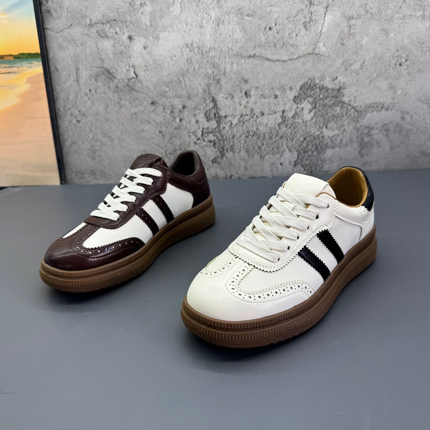 工厂撤柜处理2026春季新款真皮圆头系带韩版德训鞋学院风板鞋女鞋,女鞋,德训鞋,淘宝优惠券,粉丝福利购,淘宝优惠卷