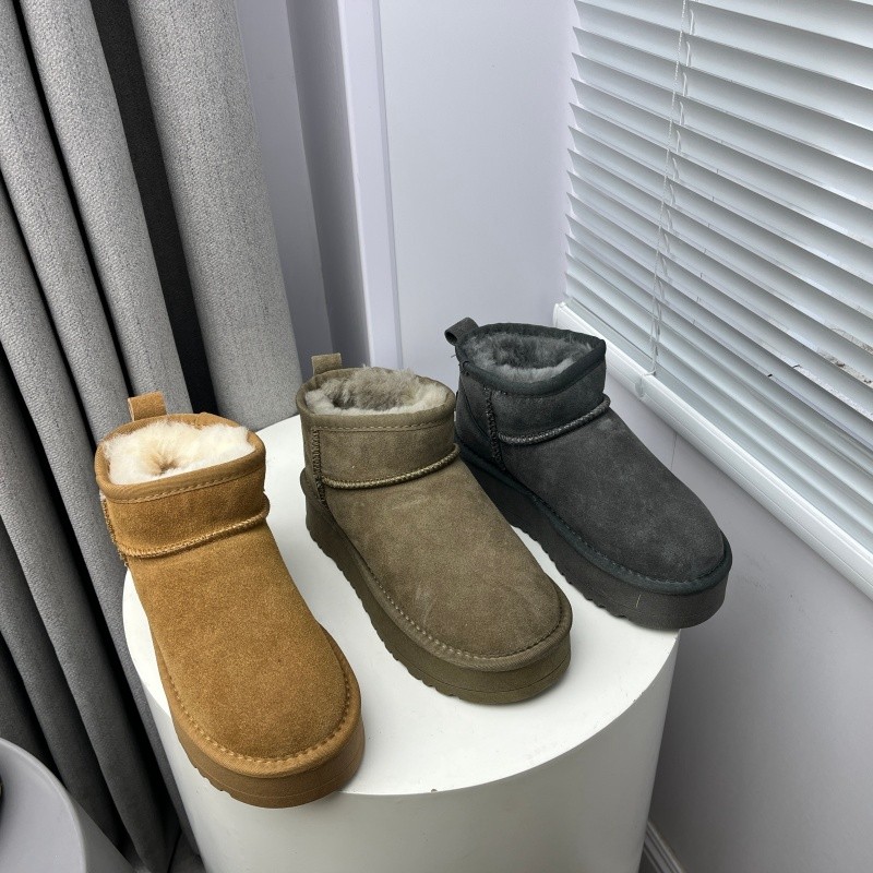 2025新款撤柜断码处理冬季真皮厚底套筒羊毛保暖防寒百搭雪地靴女,女鞋,时尚雪地靴,淘宝优惠券,粉丝福利购,淘宝优惠卷