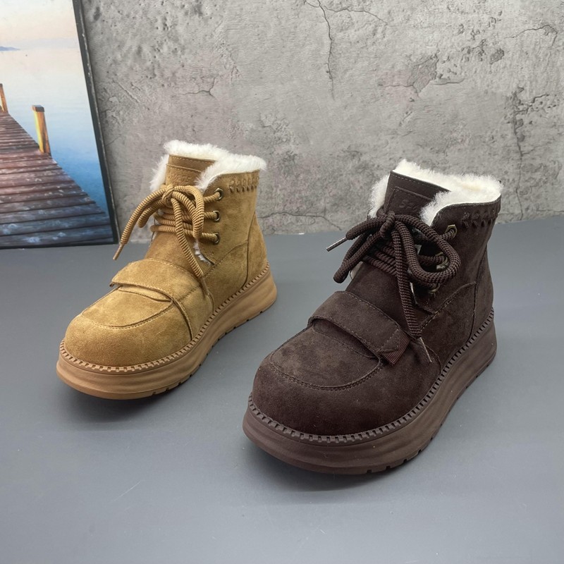 2025新款撤柜断码处理冬季厚底复古加绒保暖绒面雪地靴时尚女棉靴,女鞋,时尚雪地靴,淘宝优惠券,粉丝福利购,淘宝优惠卷