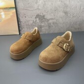 冬季 女棉鞋 新款 厚底复古深口低帮加绒保暖勃肯鞋 女鞋 2025撤柜断码