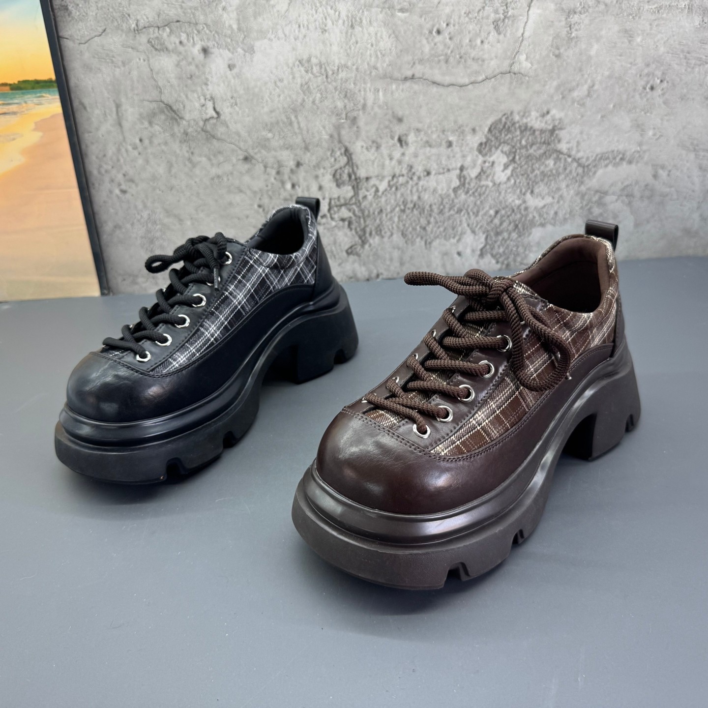 2026春季新款撤柜断码圆头系带粗跟高跟英伦风厚底增高单鞋女鞋,女鞋,深口单鞋,淘宝优惠券,粉丝福利购,淘宝优惠卷