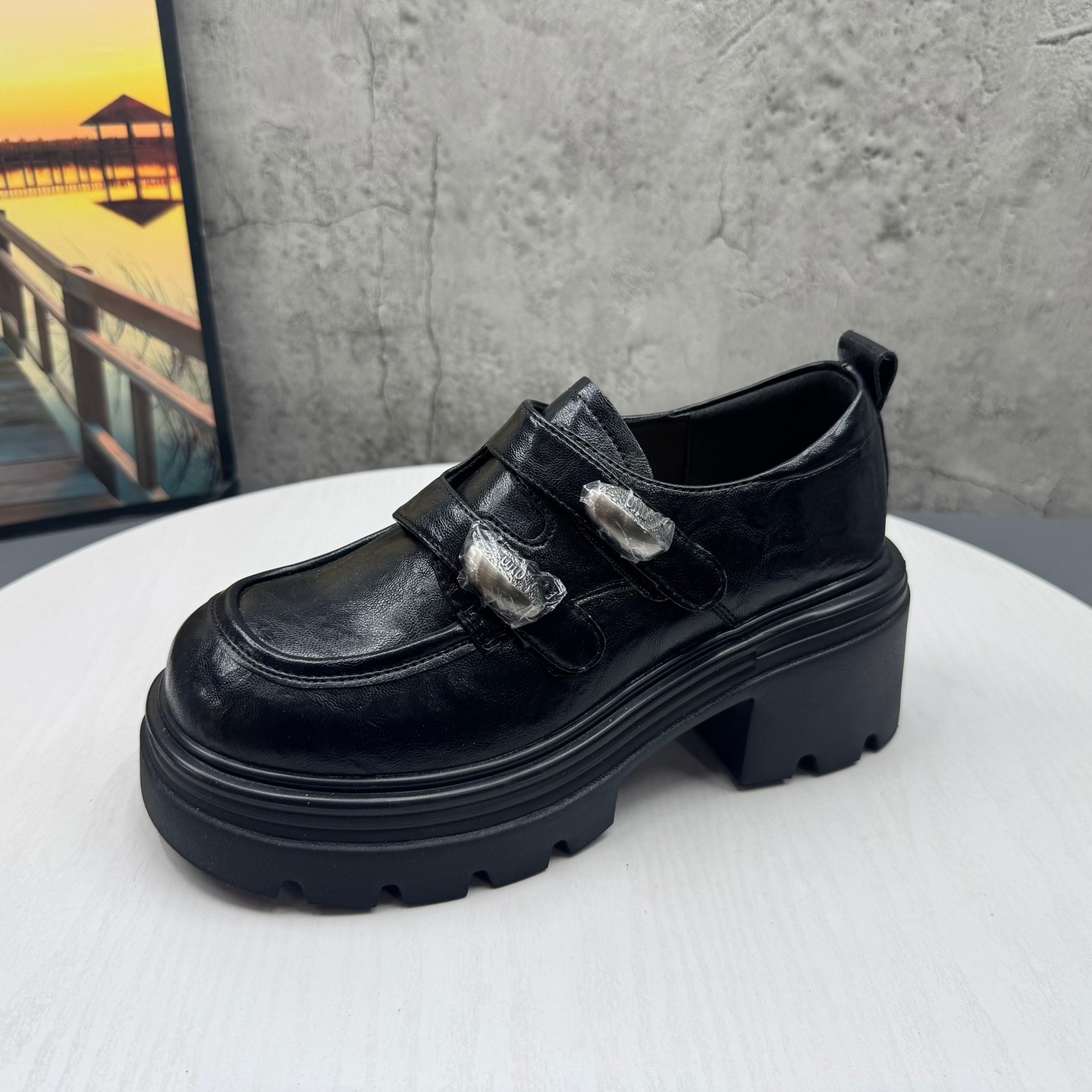 2026春季新款撤柜断码圆头套脚深口粗跟高跟时尚英伦风气质女单鞋,女鞋,深口单鞋,淘宝优惠券,粉丝福利购,淘宝优惠卷