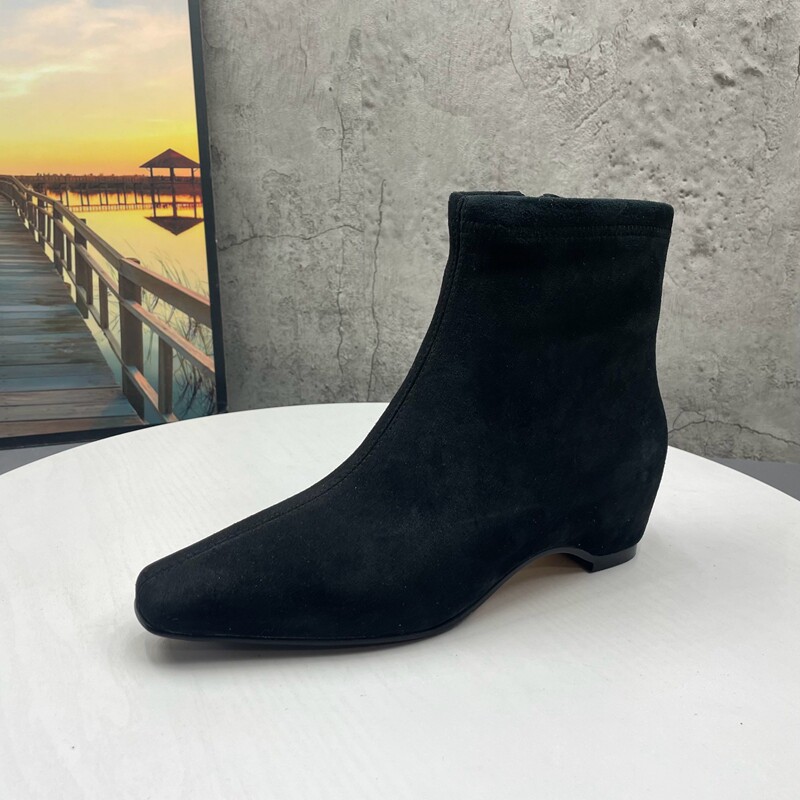 撤柜断码2025秋冬季新款方头侧拉链低跟瘦瘦靴弹力靴优雅加绒短靴,女鞋,弹力靴/袜靴,淘宝优惠券,粉丝福利购,淘宝优惠卷