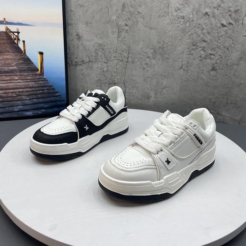 2025春季新款撤柜断码真皮韩版圆头系带学院风深口轻便板鞋女鞋