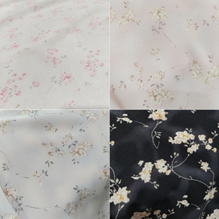 小清新芙蓉布料大肠发圈女装春夏连衣裙衬衫亲肤透气薄透服装面料
