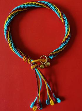 纯手工编织端午节五彩绳手链