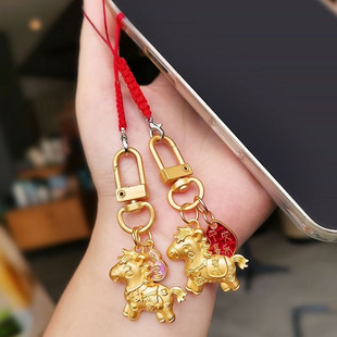 2026年本命年生肖马钥匙扣挂件马上有福手机挂饰马上有福送朋友