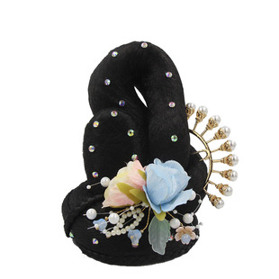 古装成人儿童古典舞民族舞汉服头饰假发髻艺考生丽人行发饰飞天