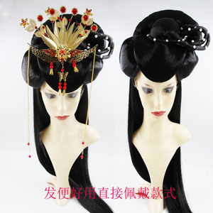 古装反串演出贵妃整顶假发套影楼拍摄写真专用整顶假发全头套批发