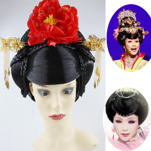 影视新款古装整顶假发仿李玉刚头套舞台演出唐朝贵妃小姐