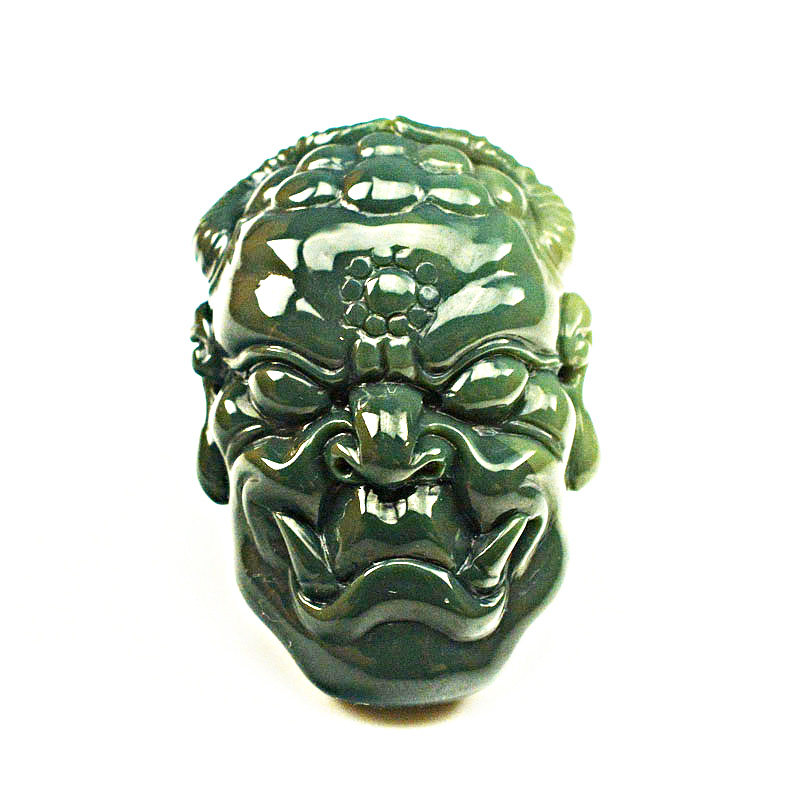 玛瑙吊坠天然阿拉善奇石雕刻降龙罗汉挂件锁骨链项坠文玩佛珠挂饰