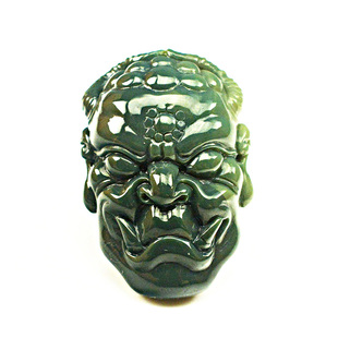 玛瑙吊坠天然阿拉善奇石雕刻降龙罗汉挂件锁骨链项坠文玩佛珠挂饰