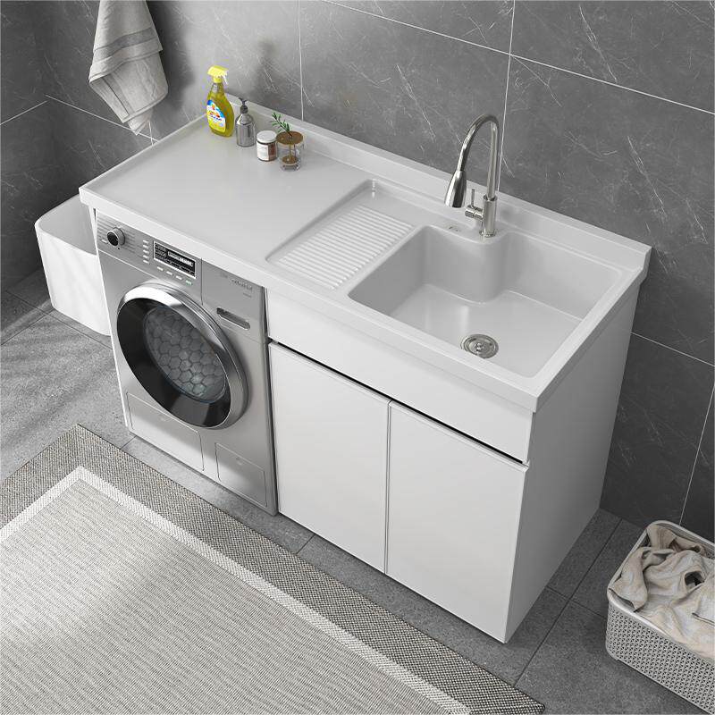 洗衣机柜一体柜阳台柜蜂窝铝定制洗衣柜组合柜洗衣池台盆一体柜