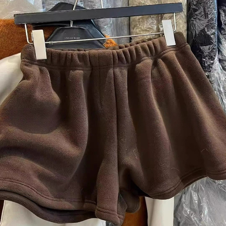 胖MM秋冬季新款韩版百搭显瘦加绒加厚松紧高腰短裤女a字裤休闲裤,女装/女士精品,休闲裤,淘宝优惠券,粉丝福利购,淘宝优惠卷