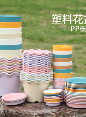PP塑料田园风花盆阳台花盆