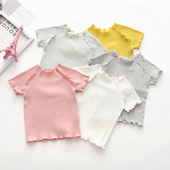 T恤2020夏装 纯棉薄款 婴儿童上衣1 女宝宝短袖 4岁洋气韩版 女童体恤