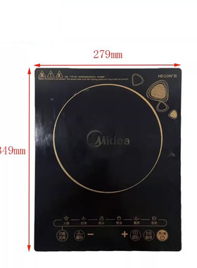 二手拆机面板美的电磁炉配件C21-WK2102黑晶面板触摸直角
